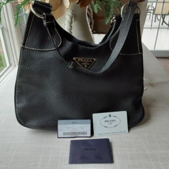 Genuine Black Leather Prada Bag - Picture 8 of 11